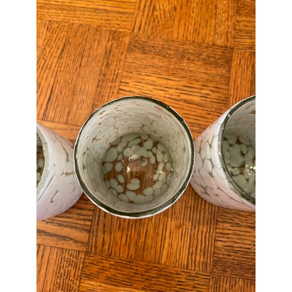 Pottery Barn White Tortoise Old Fashion set of 4 glasses - Picture 2 of 6